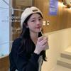 Vintage reverse forward hat Spice girl sweet cool newsboy beret women's big head circumference painter hat shows small face