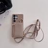 Applicable To Samsung S25Ultra Mobile Phone Case, Lychee Pattern Zipper Bag S25FE Messenger Card S24plus Protective Case