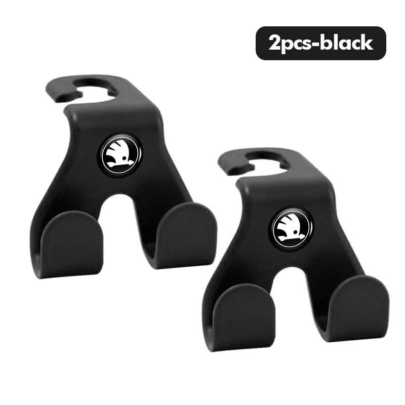 AAABR1 ABS Car Headrest Hook Rear Seat Back Hooks Hanger Interior Accessoies For Skoda Octavia A5 A7 RS Fabia Superb Rapid Karoq