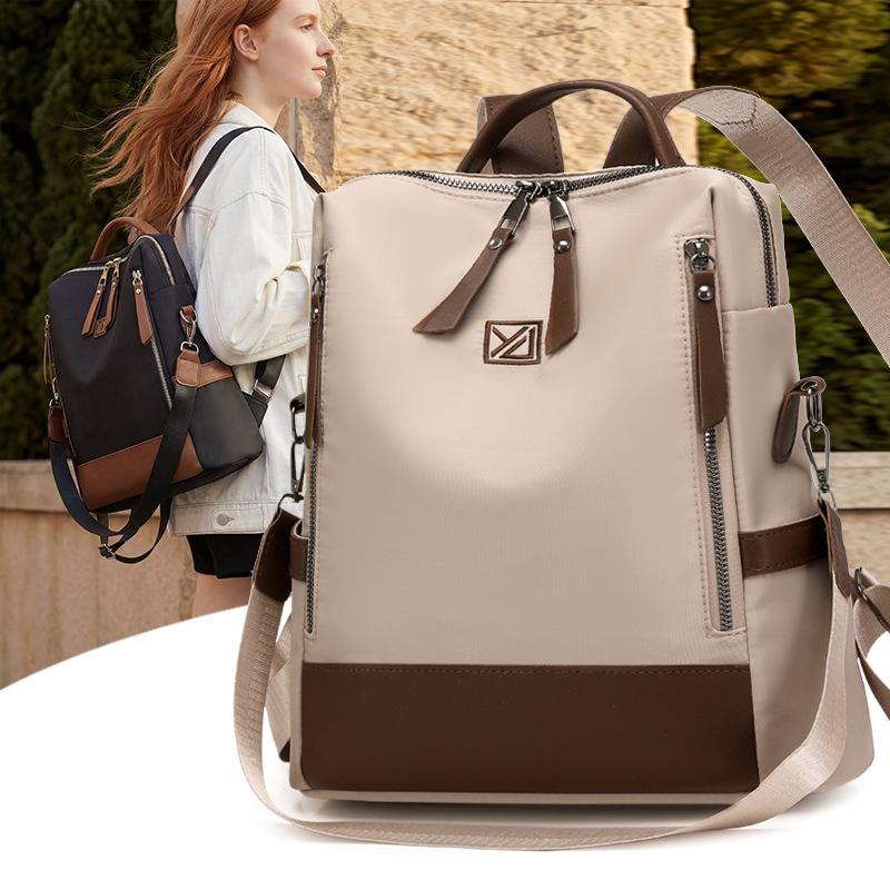 Schoolbag New Women's Backpack, Popular Popular, Simple and Versatile College Student Backpack, Trendy Casual Outdoor Travel Backpack