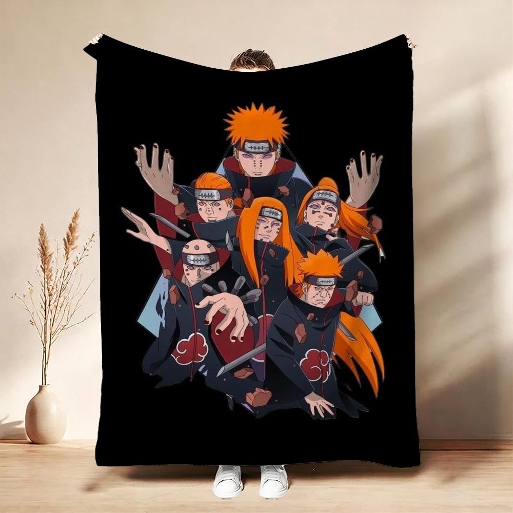 Six Paths Pain Cartoon Printed Blanket Allseason Fleece Blanket For Bedroom Sofa Bed Home Decor Memorial Gift