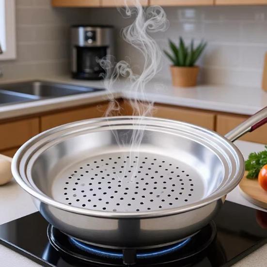 Round Stainless Steel Steamer Rack with Fine Mesh Thickened Heat-Resistant Steamer Basket for Pots Rust-Proof Dumplings Vegetables Seafood Cooking