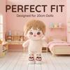 5CM 20cm Cotton Doll Shoe PU Leather Butterfly Princess Shoes Mini Doll Leather Boots  Clay Dolls