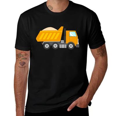 Dump Yellow Truck TShirt Work Utility Casual Tee Shirt