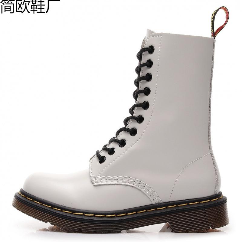 Tooling Boots Women's Hole Couple Short Boots Men's and Women's Leather Boots Round Head Trend Beauty Machine