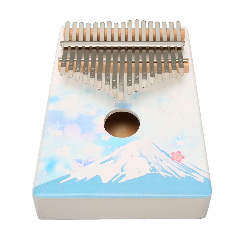 Shanrya Kalimba Thumb Piano 17 Keys Alloy Steel Bar Stress Relief Family Easy Operation
