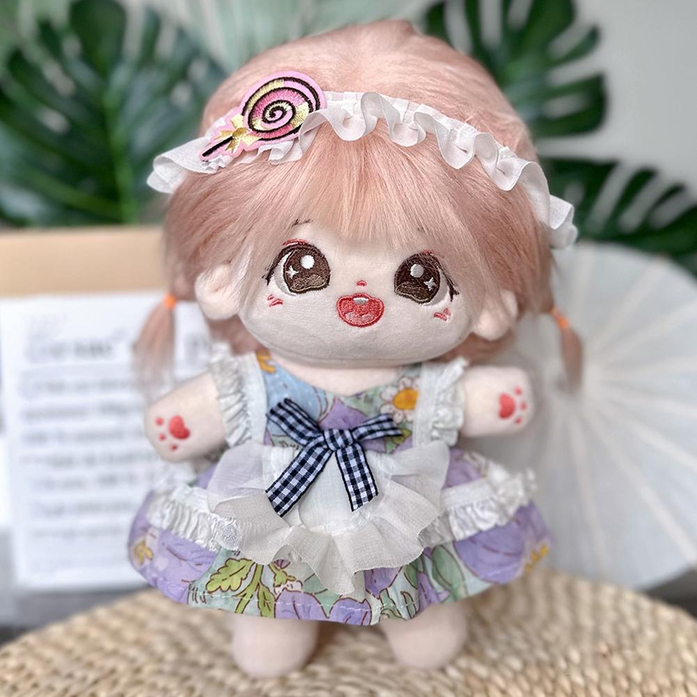 20CM Cotton Doll Rompers Cartoon Plush Doll Replacement Outfit Playing House Accessories Mini Clothes