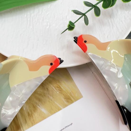 Women Hair Claw Pigeon Wing Design Back Head Hair Clip Lightweight Comfortable Anti-slip Teeth Hair Styling Clip