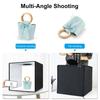 40cm Folding Portable Ring Light USB Photo Lighting Studio Shooting Tent Box with 6 X Color PVC Backdrops, Size: 40cm X 40cm X 40cm (Black)