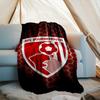 1PC Soccer Ball Afc Crest Printed Soft Flannel Blanket Throw for Adult Bedroom Living Room Sofa Camping Travel Fan Gifts Christmas Gifts