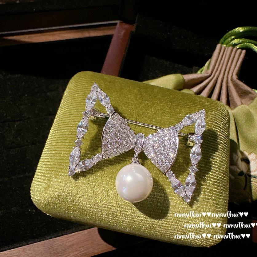 Yuji Colorful Bow Jewel Brooch, Sotheby S, 18K Gold Plated, Squirrel Zircon Pearl Brooch, Wheat Ears