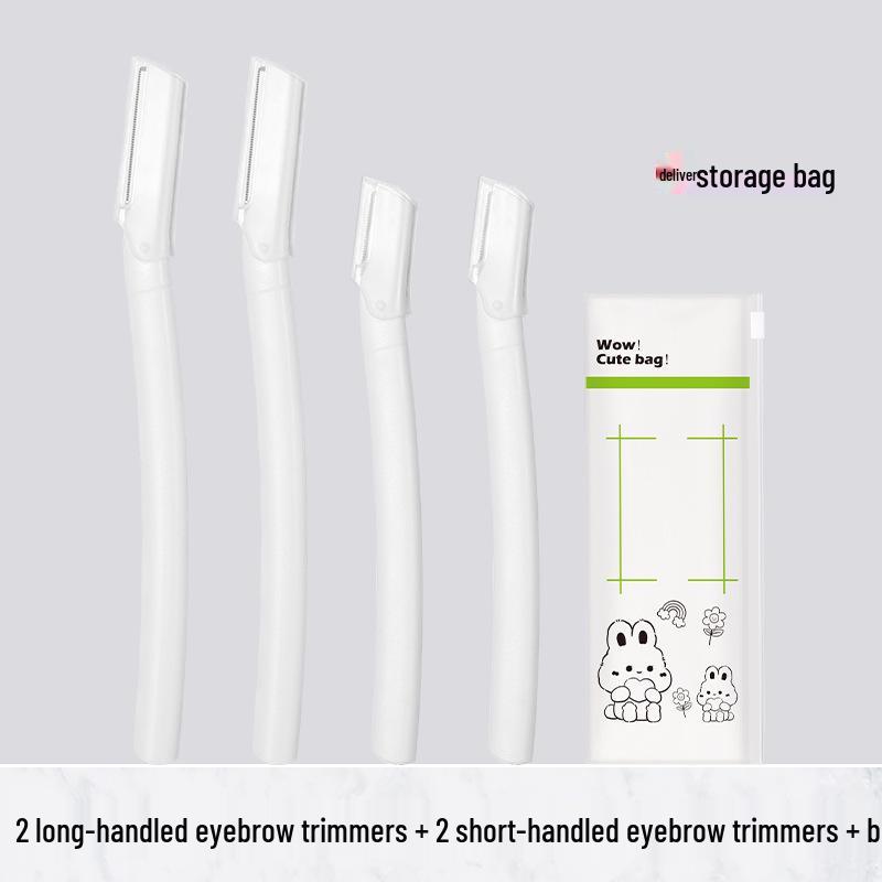 Stainless Steel Eyebrow Trimmer Set with Safety Razor Blade