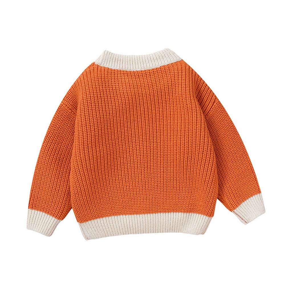 Halloween Sweaters Baby Boy Girl Pumpkin Knitted Sweater Kids Fall Winter Warm Cute Pullover Sweatshirt