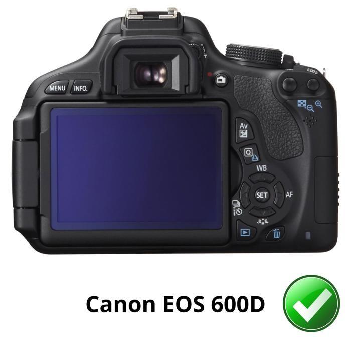 Screen Protector - Phonillico - Canon EOS 600D - Pack of 2 - Resistant Plastic Film - Ultra Thin
