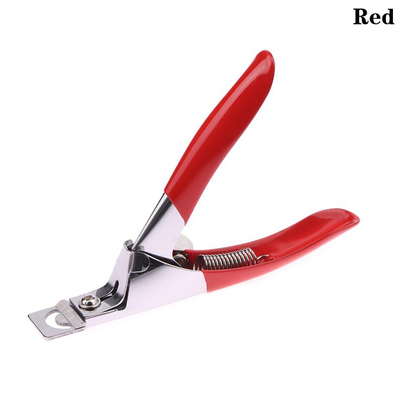 

Nail Art Tips Clipper Trimmer Scissors Round Edge Finger Cutter False Nails Manicure Tool красный