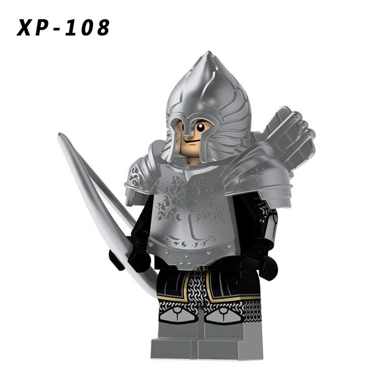 Medieval  Lord of Rings Series Gondor Soldiers Action Figures Model Small Particles Building Blocks Kids Toys Birthday Gifts
