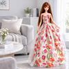 Fashion Doll Dress 2 Colors Doll Clothes Accessories French Floral Dresses  for 1/6 11.5" Doll