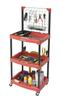 Chariot à outils Iris Ohyama Rigide avec Panneau en Maille Rouge HDW-3M