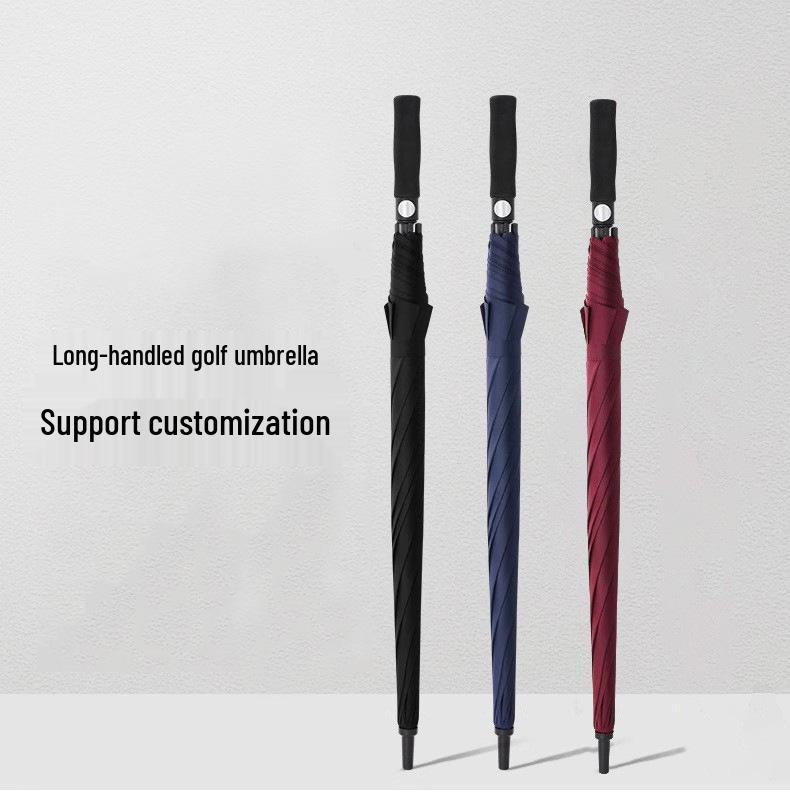 Extra Large Windproof Golf Umbrella with Long Handle, Sun Protection, and Customizable Logo