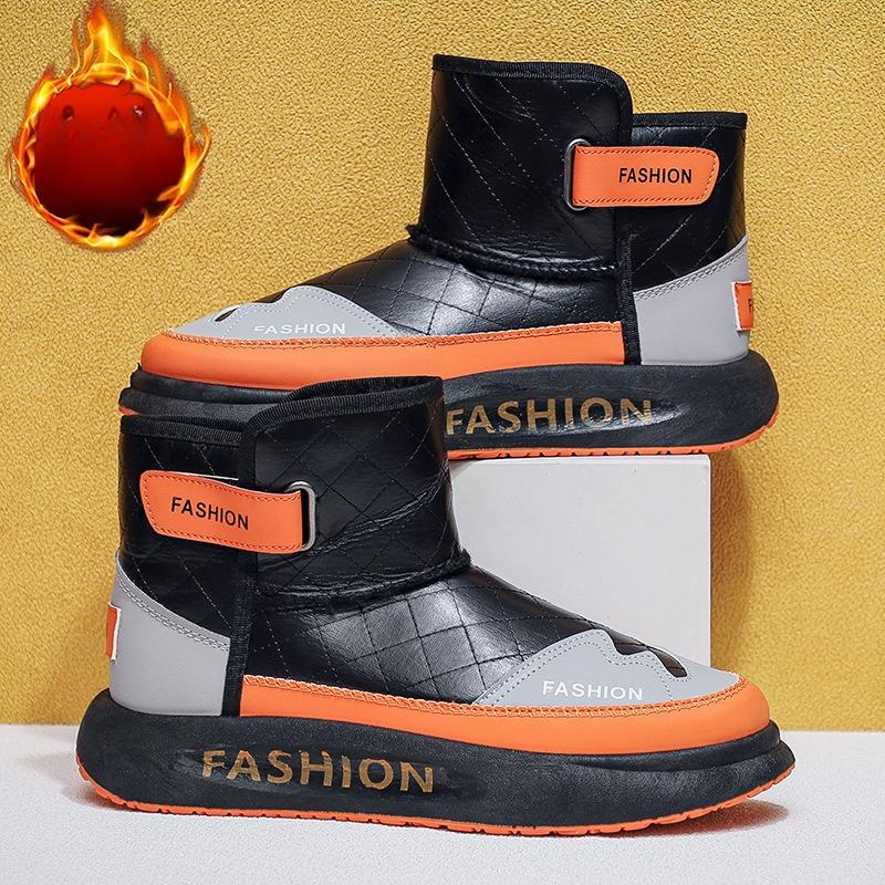 

Зимние бархатные утепленные утолщенные термоботинки Мужская обувь Кожаная толстая подошва Северо-восточная мода Прилив Хлопок Удобная универсальная обувь 39