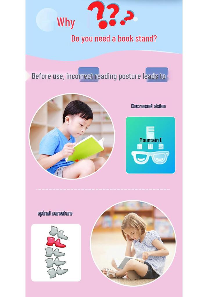 Children's Multifunctional Desktop Book Stand and Holder