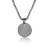 Personalized ID Tag Stainless Steel Hip-Hop Guitar Tag Necklace Geometric Military Simple Pendant Jewelry for Men Gift