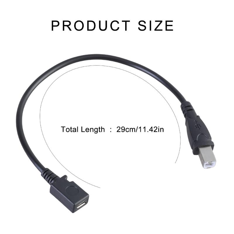 29cm USB 5Pin Data Sync Cable USB 5Pin Female to USB B Male Adapter Cable for Printer Scanners Musical Instrument