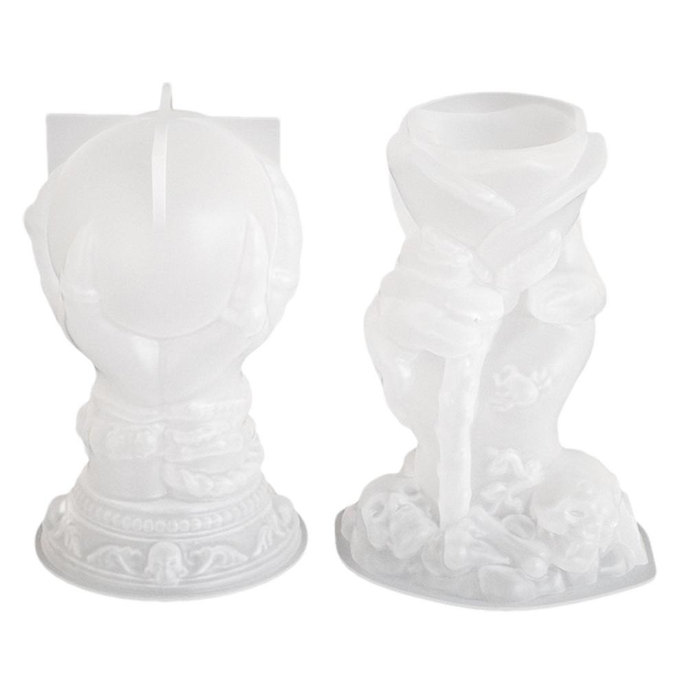 Witch Hand Candle Mold Halloween Ghost Hand Candle Silicone Mold Creative Wax & Soapbar Moulds Resin Casting 3D Hand Design