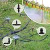 50Pcs Irrigation Dripper Sprinkler Connector Garden Barbed Connectors 4/7Mm Tubing Fittings 1/4" Hose Micro Drip Irrigation Lawn