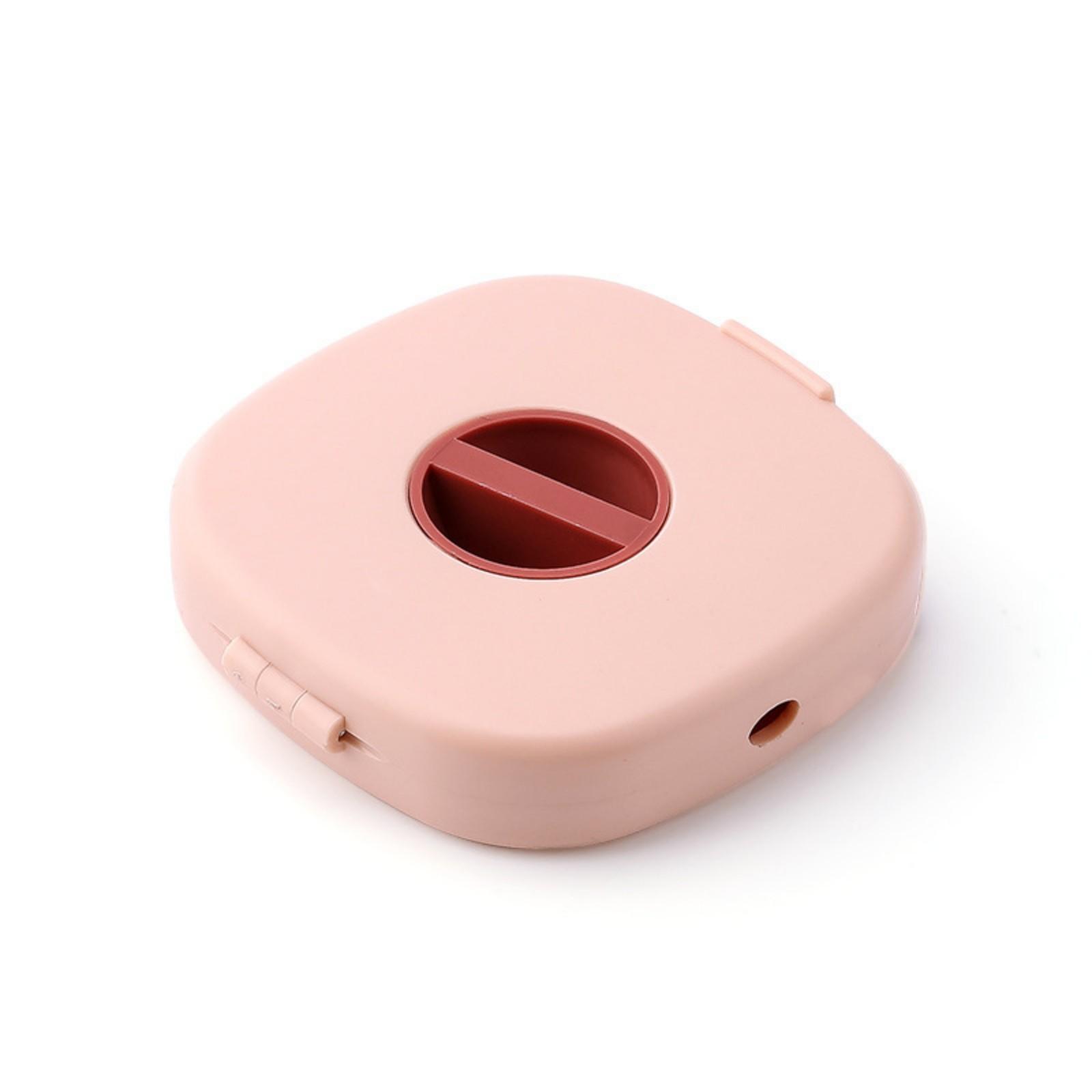 

Small Retractable Cable Reel Data Cable Charging Wire Organiser Container for Easily Storage of Various Cord рожевий