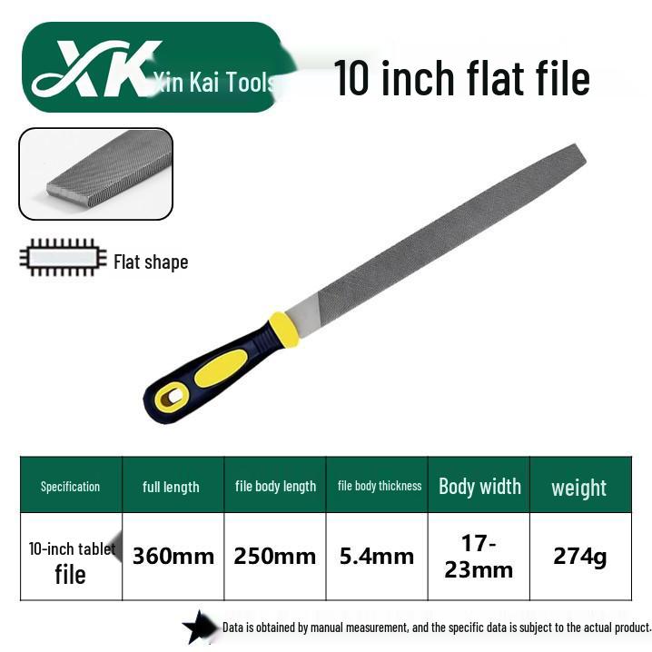 Steel Grinder File - Flat & Triangular Medium-Tooth Wear-Resistant Metal File