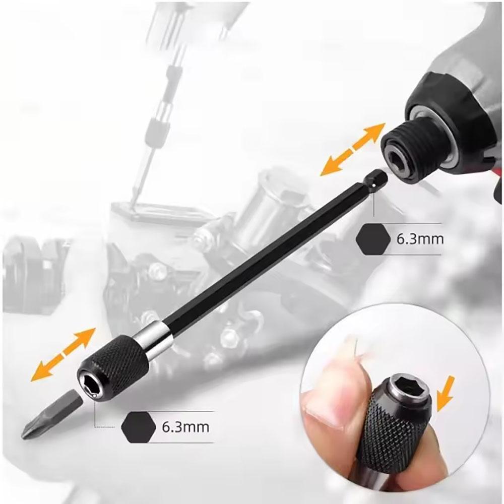 1/4 Hexagonal Rod Quick Release Electric Drill Magnetic Screwdriver Drill Adjustable Extension Bracket Bar Rod Electric Tool