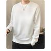 Men's Fleece Lined Crew Neck Sweatshirt Loose Fit Warm Casual Pullover