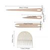 12PCS DIY Wooden Weaving Loom Tools 2Size Tapestry Darning Big Eye Yarn Knitting Needles Needlework Crafts Sewing Needle Tools