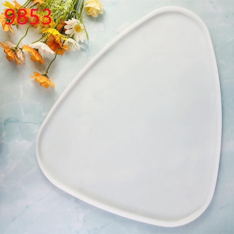 Table Crystal Epoxy Resin Mold DIY Handmade Oversized Triangle River Table Silicone Mold Large Table Ornaments Craft