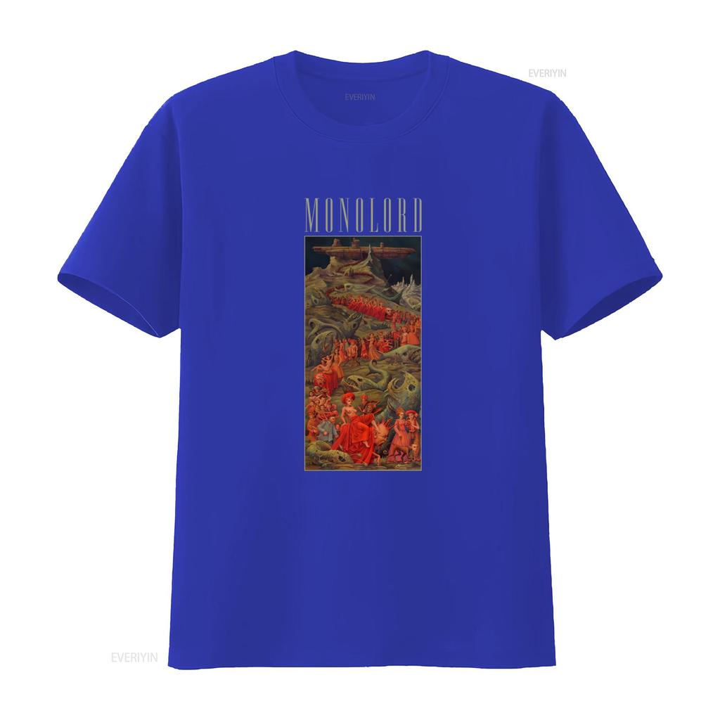Monolord IM Staying Home Print T Shirt Unique Artwork Design for Mens Fashion Vintage Washed Versatile Stretched Breathable