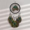 Peacock Feather Wall Decor Dream Catcher for Bedroom, Living Room, Natural Wall Decor, Wall Hanging Multicolor Dreamcatcher Positive Energy