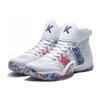 Anta KT3 Money Ball Performance Shock Absorption Breathable High-Top Basketball Shoes Men Basketball Shoes White Blue Red 11811102-9
