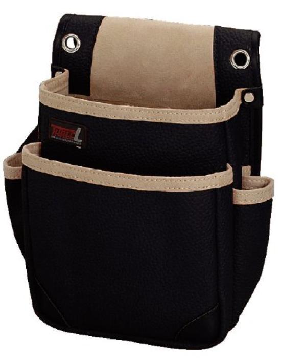 Kozuchi Three L BK Electrician's Bag, 2-Tier, Black, SW-013