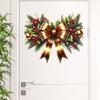 Christmas Stickers Holiday Bow Wreath Decals Removable PVC Stickers for Window Glass Door Holiday Home Decor