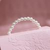 10Pcs Pink Pearl Portable Gift Box Wedding Portable Ribbon Souvenir Wedding Candy Paper Box Diy Party Packaging Supplies