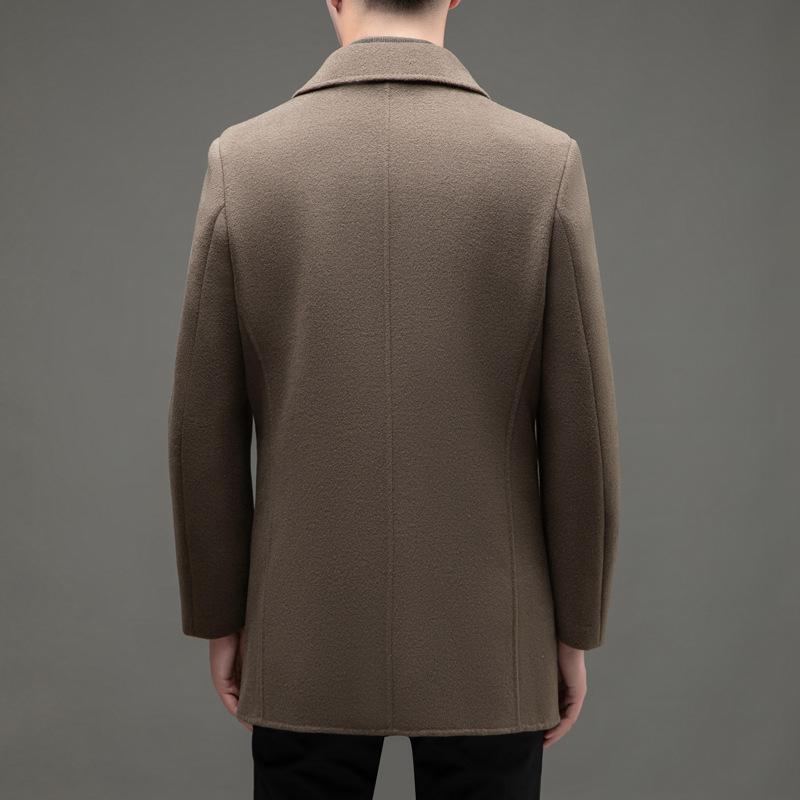 Middle-aged and Elderly Coats Men's New Warm Woolen Coats In Autumn and Winter