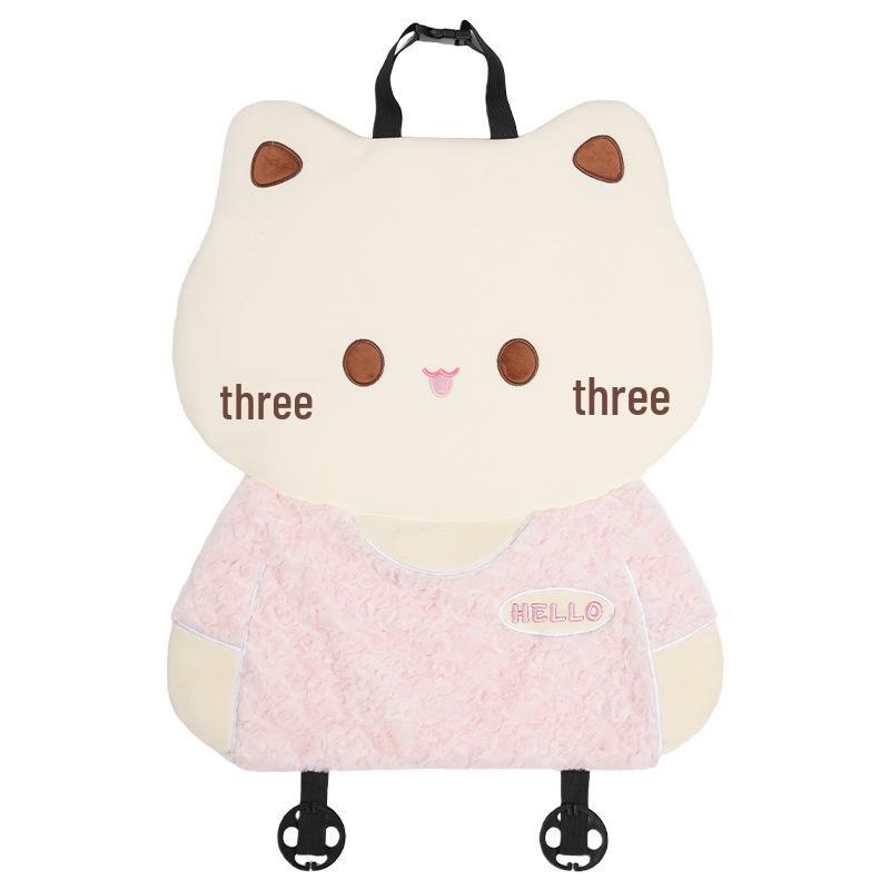 Cartoon Cat Plush Car Seat Cushion – Warm Winter/Autumn Rear Cover