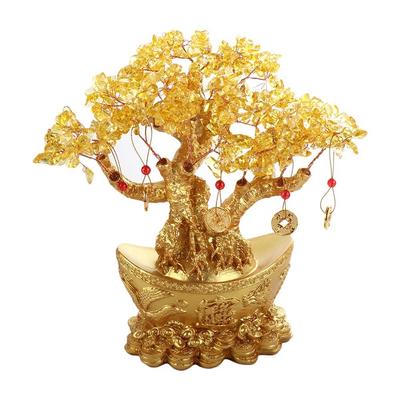 Resin China Fengshui Home Decoration Gathering Wealth Desktop Ornaments Fortune Tree Decorative Articles Money Tree Ornaments