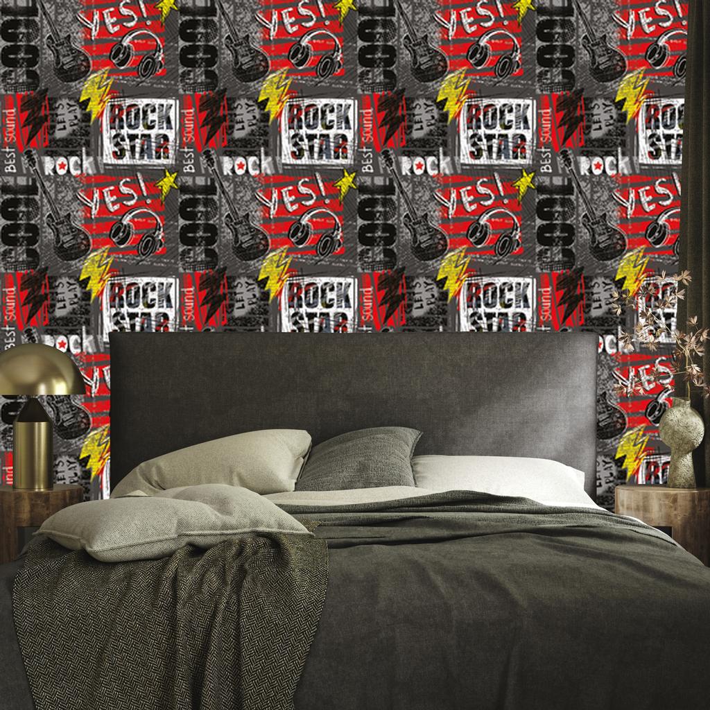 Graffiti pattern wallpaper for living room and bedroom 50x1000