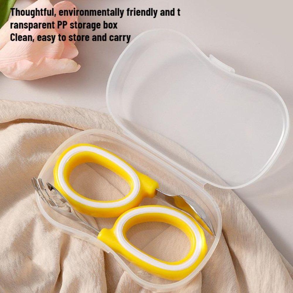 Easy Grip Toddler Utensil Set 316L Stainless Steel Kids Spoon Fork  Baby Feeding