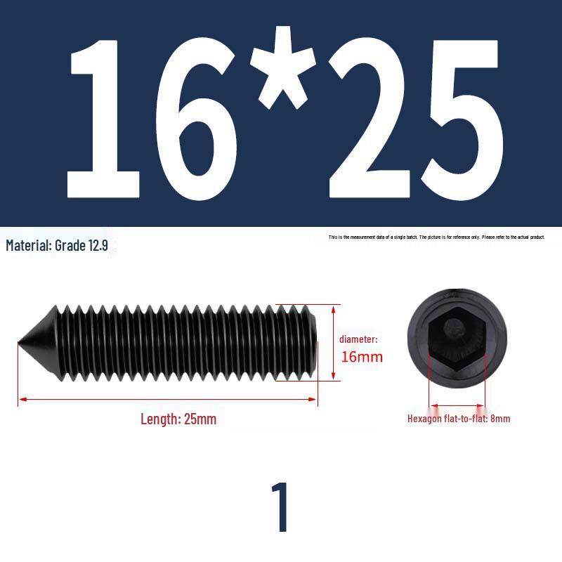 12.9 Edelstahl 304 Innensechskant Kegelspitze Gewindestift M2/M3