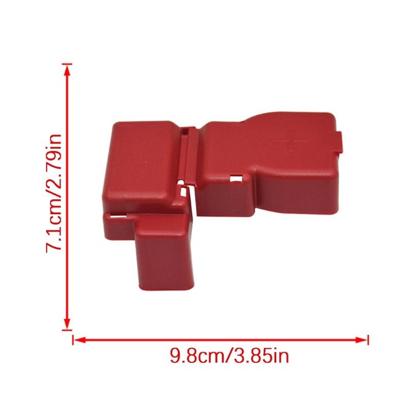 24345-79912 24345-2FP0B Battery Positive Terminal Cover, Red Hinged Clip-On Plastic Insulation Cap, Positive Post Protector Replacement Part