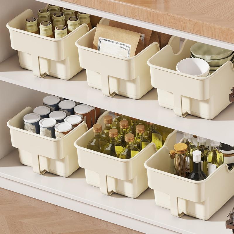 Cabinet Storage Box with Handle Kitchen High Cabinet Wall Cabinet High Storage Box Desktop Snack Sundry Storage Box