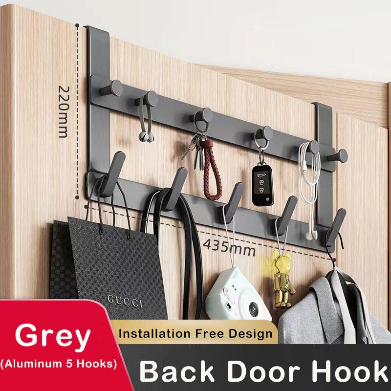 Hooks Over The Door Bathroom Organizer Rack Durable Doors Back Hanging Row Hook Holder Coat Hat Towels Hanger Kitchen Hooks Rack